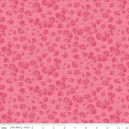 SALE Flower Shop 01667413A Sweet Pea Spot A - Riley Blake Designs - Floral Flowers - Liberty Fabrics - Quilting Cotton Fabric