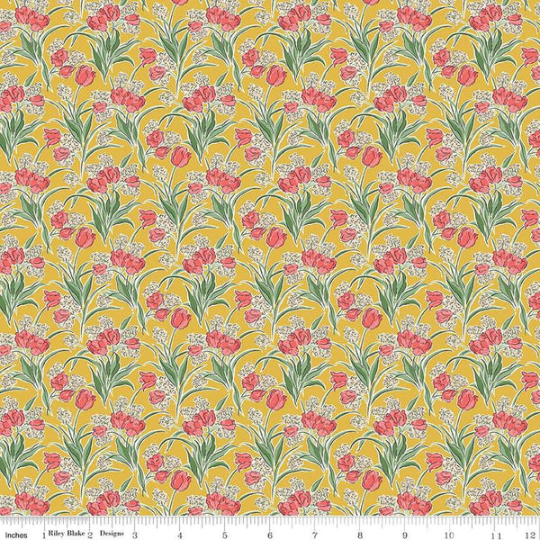 Flower Shop 01667412C Florists' Flowers C - Riley Blake Designs - Floral Flowers - Liberty Fabrics - Quilting Cotton Fabric