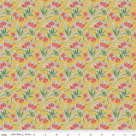 Flower Shop 01667412C Florists' Flowers C - Riley Blake Designs - Floral Flowers - Liberty Fabrics - Quilting Cotton Fabric