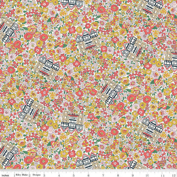 Flower Shop 01667414C In Bloom C - Riley Blake Designs - Floral Flowers - Liberty Fabrics - Quilting Cotton Fabric