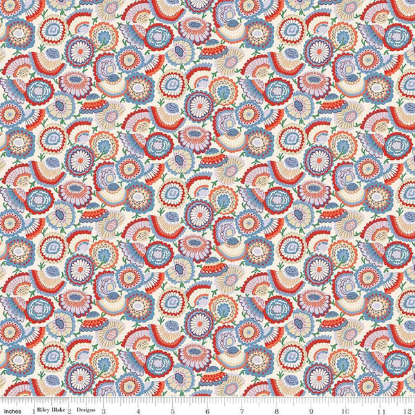 Flower Shop 01667416B Lasenby Bloom B - Riley Blake Designs - Floral Flowers - Liberty Fabrics - Quilting Cotton Fabric