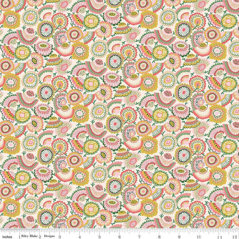 Flower Shop 01667416C Lasenby Bloom C - Riley Blake Designs - Floral Flowers - Liberty Fabrics - Quilting Cotton Fabric