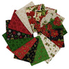 Poinsettia Greetings Fat Quarter Bundle 13-Piece - QT Fabrics -  Precut - Holiday Christmas Floral Flowers - Quilting Cotton Fabric