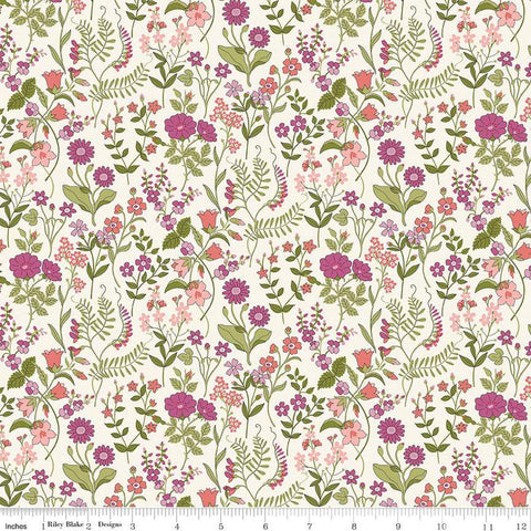 SALE Botanist's Walk 01667411A Lola Scatter A - Riley Blake Designs - Floral Flowers - Liberty Fabrics - Quilting Cotton Fabric