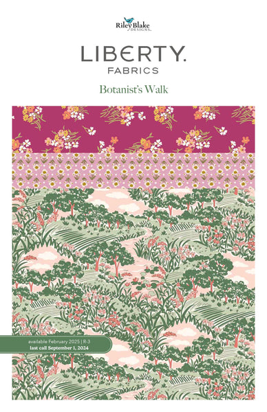 Botanist's Walk Fat Quarter Bundle 15 pieces - Riley Blake - Pre cut Precut - Floral Flowers - Liberty Fabrics - Quilting Cotton