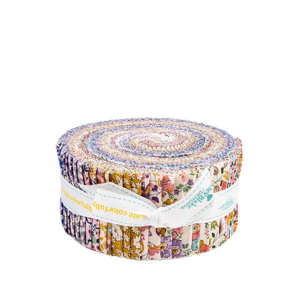 Tudor Celebration 2.5-Inch Rolie Polie Jelly Roll 40 pieces Riley Blake - Liberty Fabrics - Precut - Flowers - Quilting Cotton Fabric