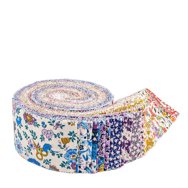Tudor Celebration 2.5-Inch Rolie Polie Jelly Roll 40 pieces Riley Blake - Liberty Fabrics - Precut - Flowers - Quilting Cotton Fabric