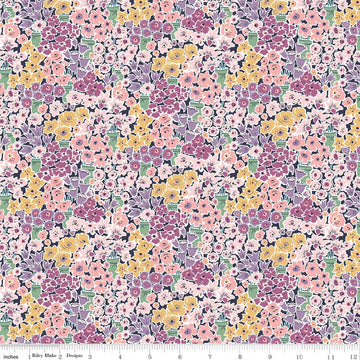 Tudor Celebration 01667444C Rossellie Blooms C - Riley Blake Designs - Floral Flowers - Liberty Fabrics - Quilting Cotton Fabric