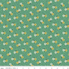 Image of the Gentler Times Nostalgia Alpine quilting cotton fabric by Riley Blake Designs. Features flowers on a green background. Cute Little Fabric Shop