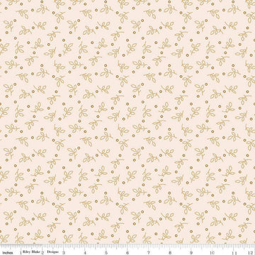 Image of the Gentler Times Pleasant Cider quilting cotton fabric by Riley Blake Designs. Features dots on a cream background. Cute Little Fabric Shop