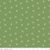 Image of the Gentler Times Lovely Basil quilting cotton fabric by Riley Blake Designs. Features flowers on a green background. Cute Little Fabric Shop