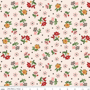2 Yard 26" End of Bolt - SALE Gentler Times Reunion WIDEBACK WB16493 Coral - Riley Blake - 108" - Quilting Cotton Fabric