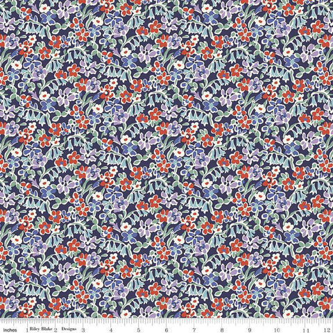 London Bouquet 01667418A Regent Meadow A - Riley Blake Designs - Floral Flowers - Liberty Fabrics - Quilting Cotton Fabric