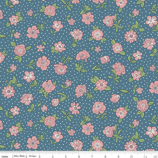 SALE London Bouquet 01667419C Heritage Park C - Riley Blake Designs - Floral Flowers - Liberty Fabrics - Quilting Cotton Fabric