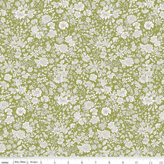 SALE Emily Belle Collection 01666440A Caterpillar - Riley Blake Designs - Floral Flowers - Liberty Fabrics - Quilting Cotton Fabric