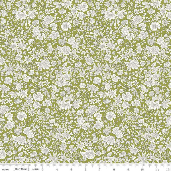 SALE Emily Belle Collection 01666440A Caterpillar - Riley Blake Designs - Floral Flowers - Liberty Fabrics - Quilting Cotton Fabric