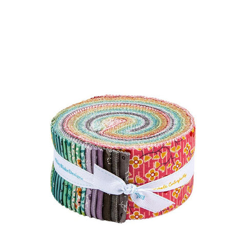 SALE Gentler Times 2.5 Inch Rolie Polie Jelly Roll 40 pieces - Riley Blake - Lori Holt - Precut Pre cut Bundle - Quilting Cotton Fabric