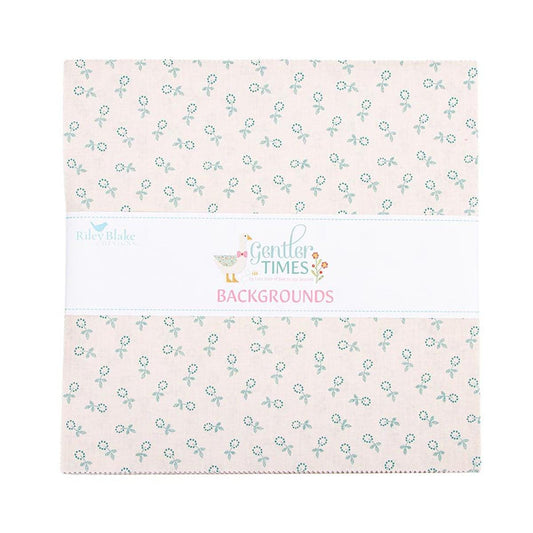 SALE Gentler Times Backgrounds 10" Stacker - Riley Blake - 42-piece Precut - Quilting Cotton Fabric