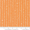 Image of the Agatha Road Alphabet Pumpkin quilting cotton fabric by Moda Fabrics. Features letters on an orange background. Cute Little Fabric Shop