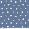 Image of the Twinkle Little Star Goodnight Moon Denim quilting cotton fabric by Riley Blake Designs. Features stars on a blue background. Cute Little Fabric Shop