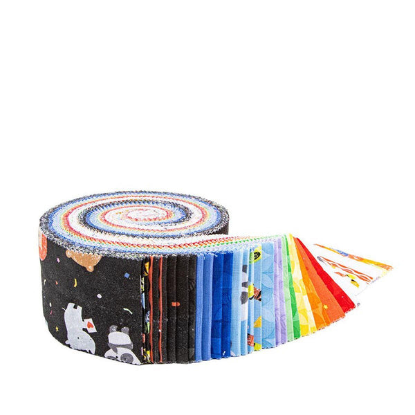 SALE New Box of Crayons 2.5 Inch Rolie Polie Jelly Roll 40 pieces - Riley Blake - Precut Pre cut Bundle Cotton Fabric - Licensed Product