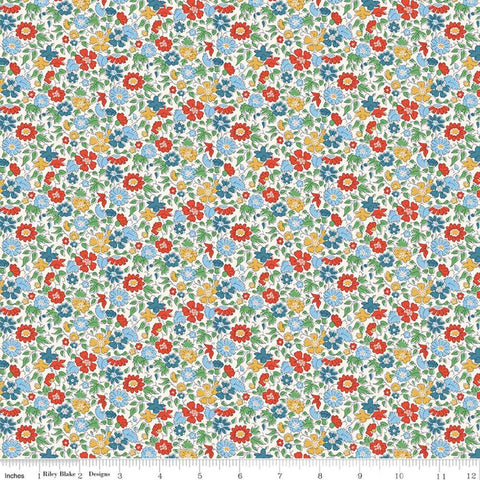 London Bouquet 01667422C Palace Petals C - Riley Blake Designs - Floral Flowers - Liberty Fabrics - Quilting Cotton Fabric