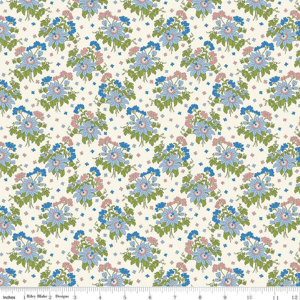 Postcard from Paradise 01667438B Passionflower Sway B - Riley Blake Designs - Floral Flowers - Liberty Fabrics - Quilting Cotton Fabric