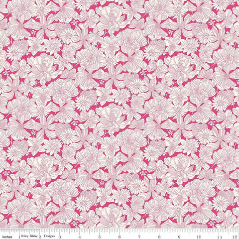 Postcard from Paradise 01667437C Gabriela Bloom C - Riley Blake Designs - Floral Flowers - Liberty Fabrics - Quilting Cotton Fabric