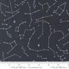 Image of the 321 Blast Off Constellation Night Sky quilting cotton fabric by Moda Fabrics. Features stars on a green background. Cute Little Fabric Shop