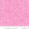 Image of the Sherbet Sunshine Flan Florals Petunia by Corey Yoder for Moda Fabrics. Features flowers on a pink background. Cute Little Fabric Shop