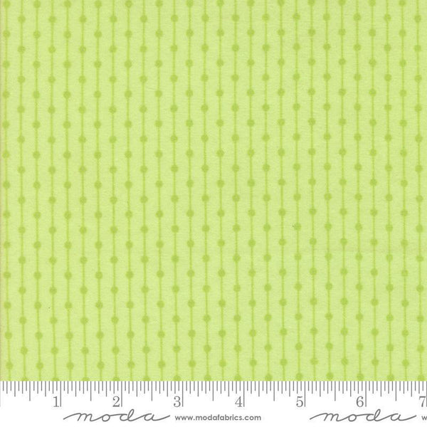 Image of the Sherbet Sunshine Flan Stripes Honeydew by Corey Yoder for Moda Fabrics. Features stripes on a green background. Cute Little Fabric Shop