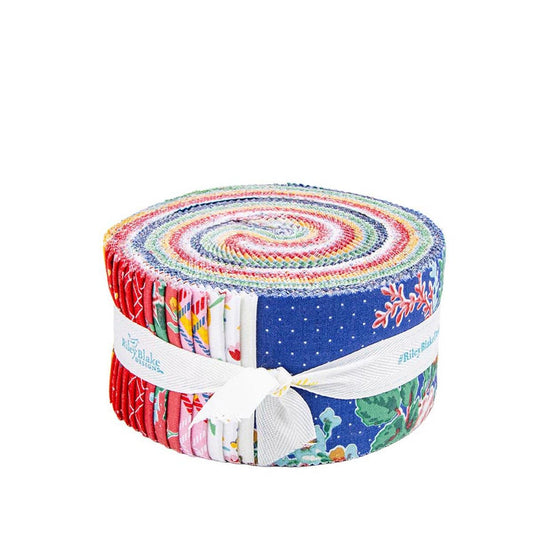 Simple Pleasures 2.5 Inch Rolie Polie Jelly Roll 40-Piece - Riley Blake Designs - Floral - Precut  Bundle - Cotton Fabric