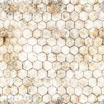 3-yard-Cut Earthly Delights Chicken Wire Cream Hexagons 108" Wideback Fabric  - 31318 QT Quilting Cotton Fabric