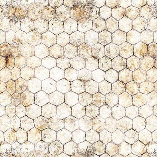 Image of the Earthly Delights Chicken Wire Cream quilting cotton fabric by Dan Morris for QT Fabrics. Features chicken wire on a tan background. Cute Little Fabric Shop