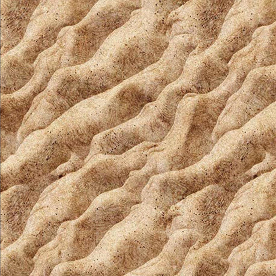 Image of the Earthly Delights Sand Tan quilting cotton fabric by Dan Morris for QT Fabrics. Features sand on a tan background. Cute Little Fabric Shop