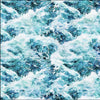 Image of the Earthly Delights Whitewater Turquoise quilting cotton fabric by Dan Morris for QT Fabrics. Features water on a blue background. Cute Little Fabric Shop