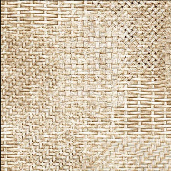 Image of the Earthly Delights Basketweave Cream quilting cotton fabric by Dan Morris for QT Fabrics. Features weave on a tan background. Cute Little Fabric Shop