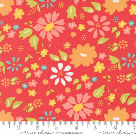3 Yard Cut - Delightfully Yours Floral WIDE BACK 108035 Geraniu - Moda Fabrics - 107/108" Wide - Quilting Cotton Fabric