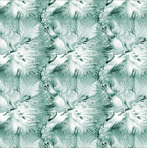 Image of the Virtuoso Texture Jade quilting cotton fabric by Ocllo Mason for QT Fabrics. Features swirled green paint. Cute Little Fabric Shop