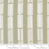 Image of the For My Boys Oliver Tracks Sage quilting cotton fabric by Sewn By Amy Schelle for Moda Fabrics. Features stripes on a green background. Cute Little Fabric Shop