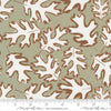 Image of the For My Boys Oliver Leaf Sage quilting cotton fabric by Sewn By Amy Schelle for Moda Fabrics. Features leaves on a green background. Cute Little Fabric Shop