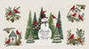 SALE Winter Friends Panel 56139 Snowy White - Moda Fabrics - Winter Snowman Trees Christmas - Quilting Cotton Fabric