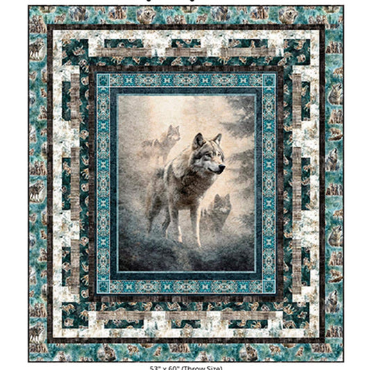 SALE Running with the Pack Digital QUILT ToP - Sue Harvey Quilt Design - QT Fabric - Digital Quilt Top - Quilting Cotton
