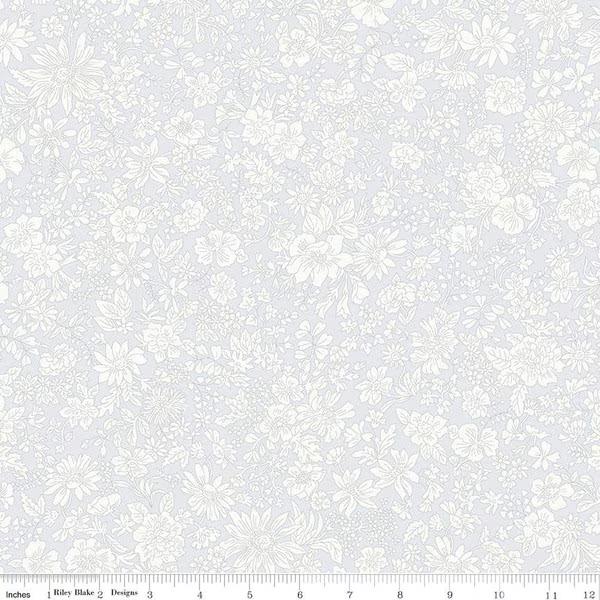 3 yard cut - Liberty Wide-Width Emily Blossom Silver Birch A WIDE BACK 0166W7402A- Riley Blake - 107/108" Wide - Quilting Cotton Fabric