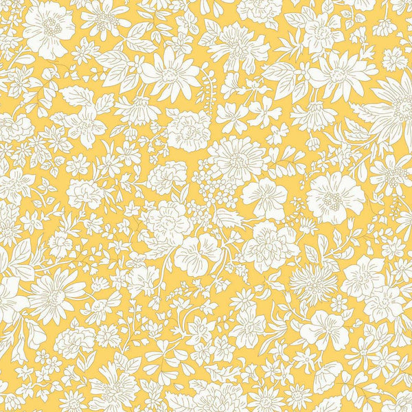 3 yard cut - Liberty Wide-Width Emily Blossom Sunshine Yellow A WIDE BACK 0166W7405A - Riley Blake - 107/108" Wide - Quilting Cotton Fabric