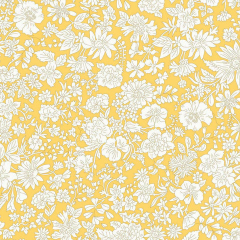 3 yard cut - Liberty Wide-Width Emily Blossom Sunshine Yellow A WIDE BACK 0166W7405A - Riley Blake - 107/108" Wide - Quilting Cotton Fabric