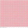 Image of the Summer Skies and Fireflies Gingham Tea Rose Quilting Cotton Fabric by Riley Blake Designs. Features gingham on a pink background. Cute Little Fabric Shop