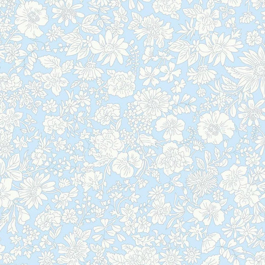 1 yard 4" - SALE Liberty Wide-Width Emily Blossom Pale Sky A WIDEBACK 0166W7409A - Riley Blake - 108" - Quilting Cotton Fabric