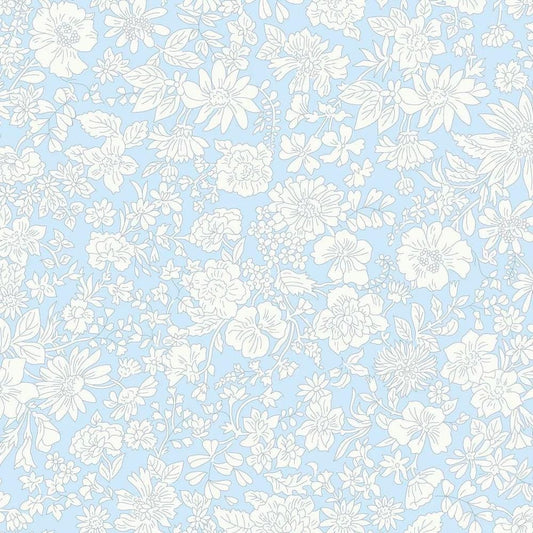 3-Yard cut - SALE Liberty Wide-Width Emily Blossom Pale Sky A WIDEBACK 0166W7409A - Riley Blake - 108" - Quilting Cotton Fabric