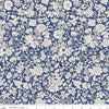 2 yard 2" End of Bolt - SALE Liberty Emily Blossom Sapphire A WIDE BACK 0166W7414A - Riley Blake - 107/108" Wide - Quilting Cotton Fabric
